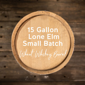 
                  
                    15 Gallon Lone Elm Small Batch Wheat Whiskey – Furniture / Decoration Grade
                  
                