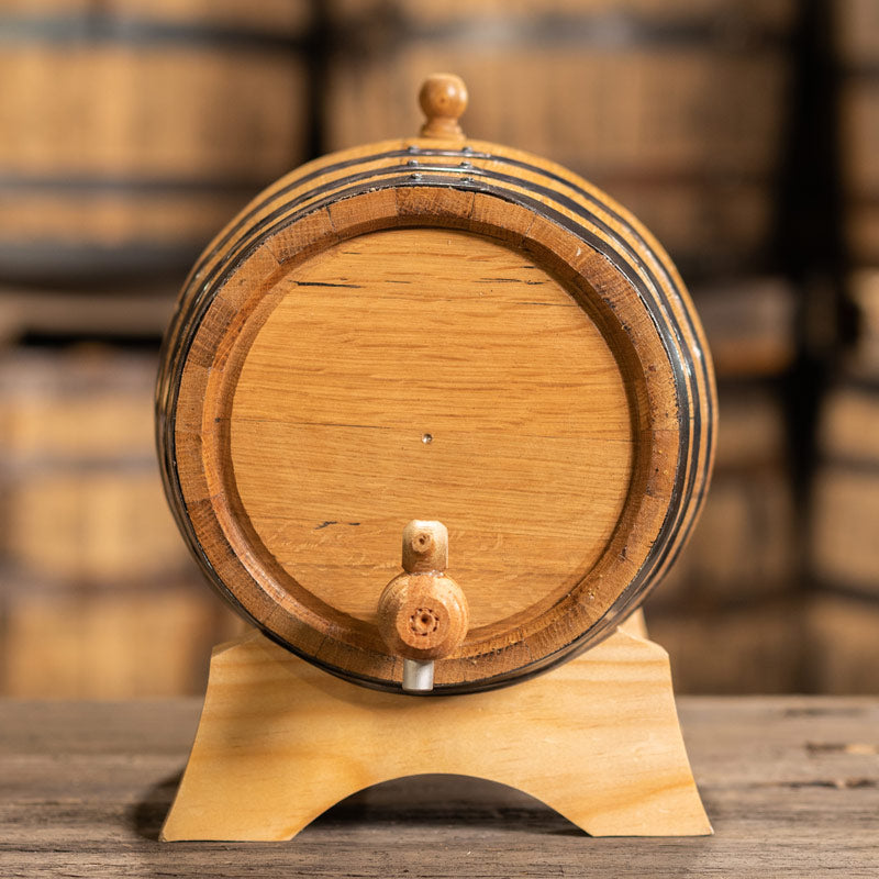 20 Liter Oak Aging Barrel on stand with spigot