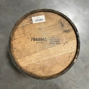 
                  
                    Head of a Rittenhouse Rye Whiskey barrel with Heaven Hill stamp information
                  
                