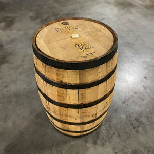 
                  
                    View of top head and side of a Stranahan's Whiskey Barrel with Head Bung
                  
                