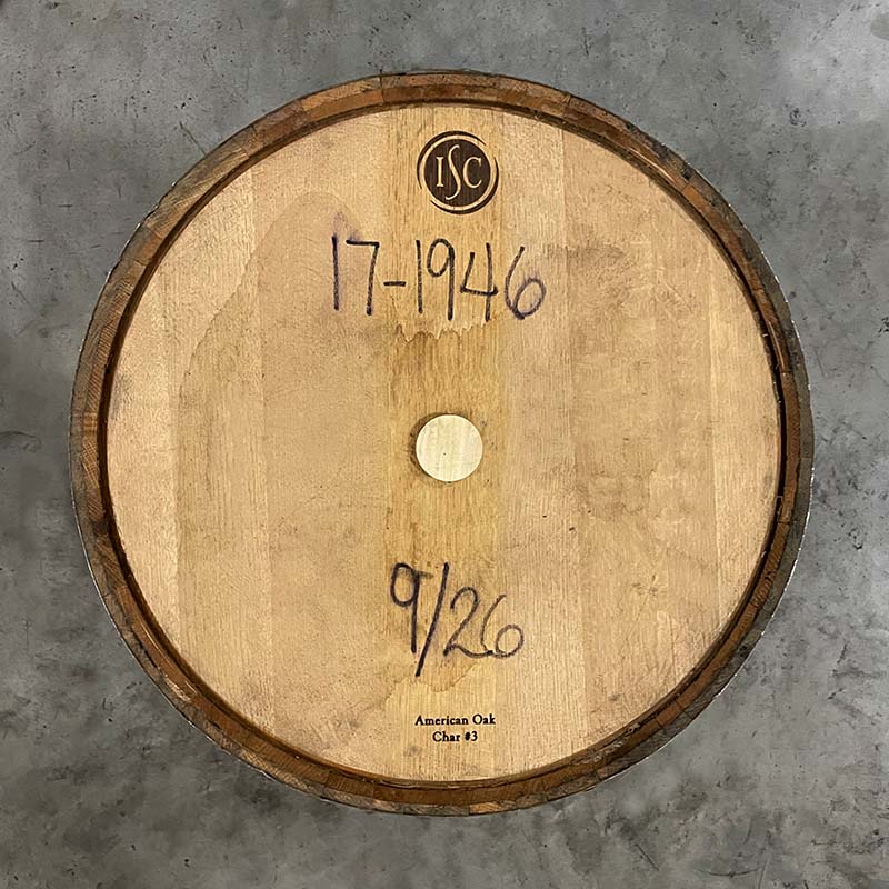 
                  
                    View of top head of a Stranahan's Whiskey Barrel with Head Bung
                  
                