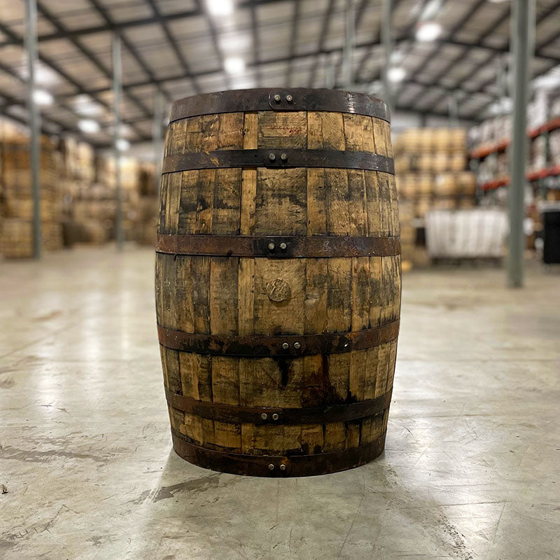 Side of a Buffalo Trace Rye Whiskey Barrel