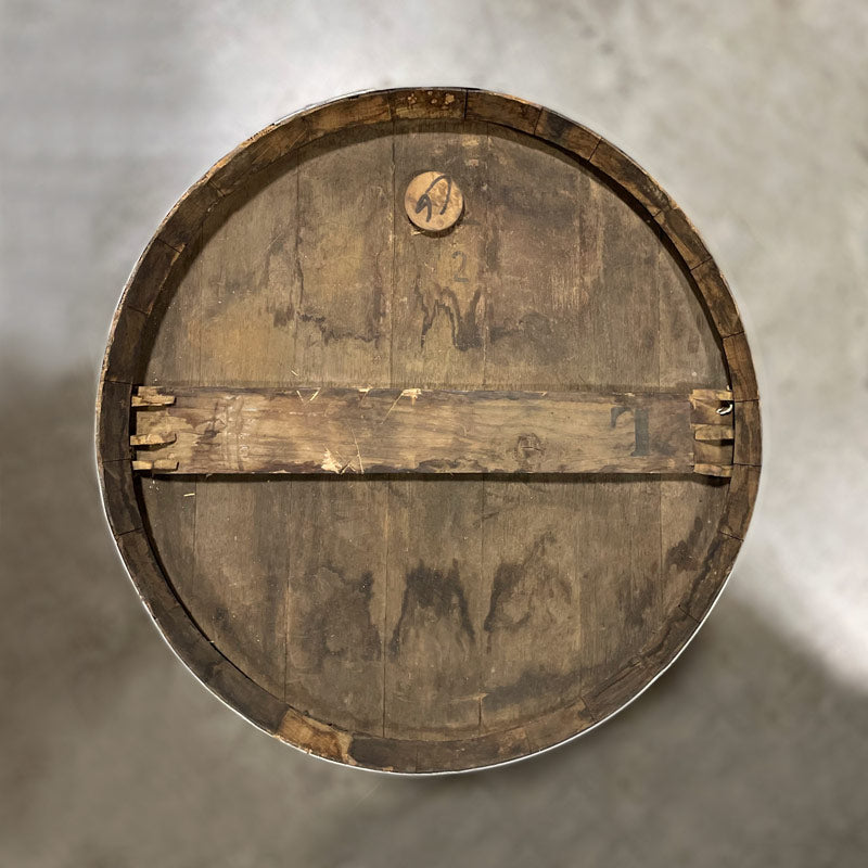 Head of a Breckenridge Distillery Cognac Finish Whiskey Barrel with head bung