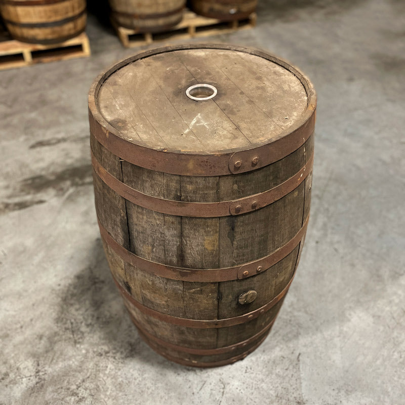 Head and belly of a Virgin Islands Rum Barrel with head and belly bungs