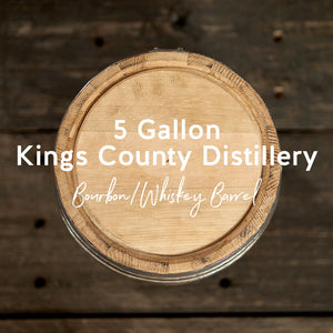 
                  
                    5 Gallon Kings County Distillery Bourbon/Whiskey Barrel - Fresh Dumped, Once Used
                  
                