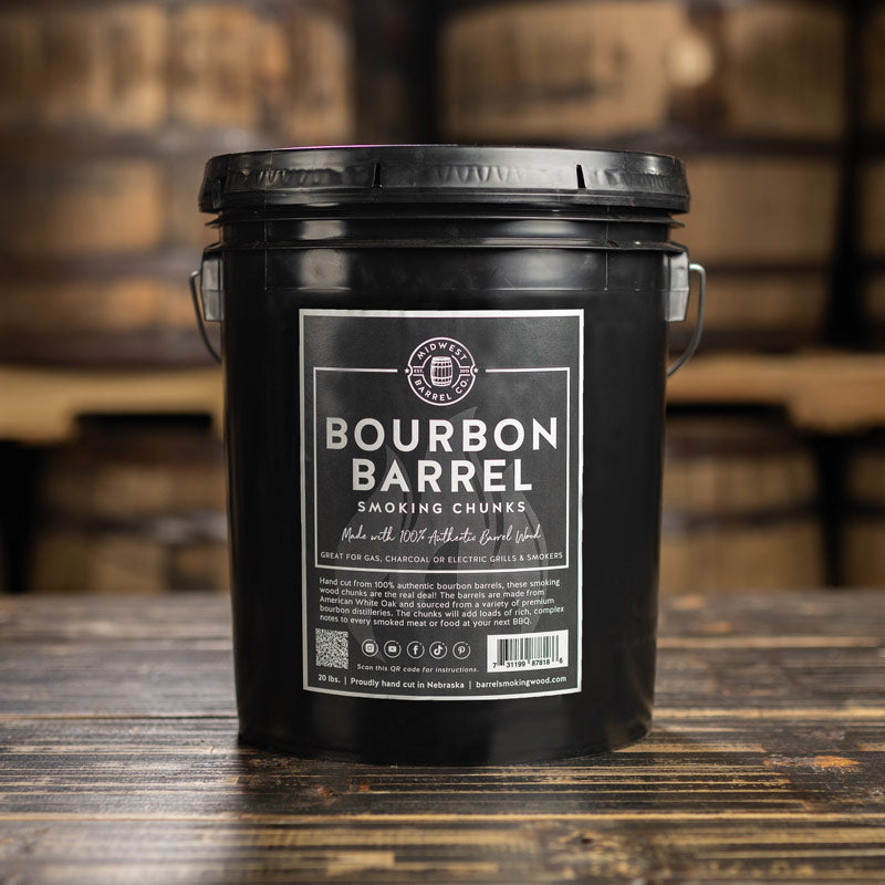Bourbon Barrel BBQ Smoking Wood Chunks (20lb Bucket)