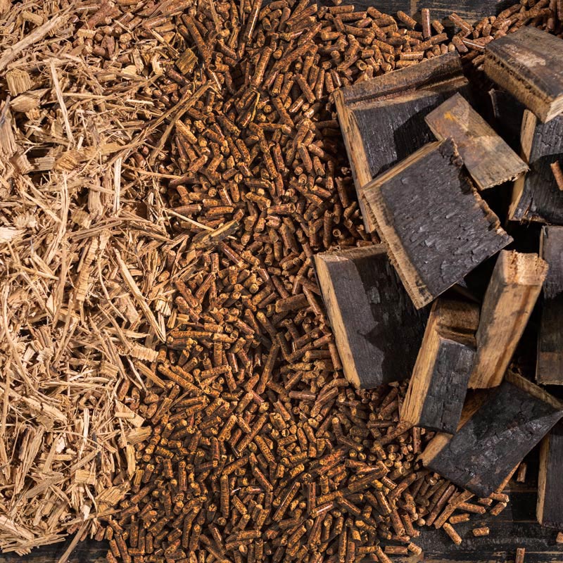 Midwest Barrel Co. Bourbon Barrel Smoking Wood Chips, Pellets and Chunks