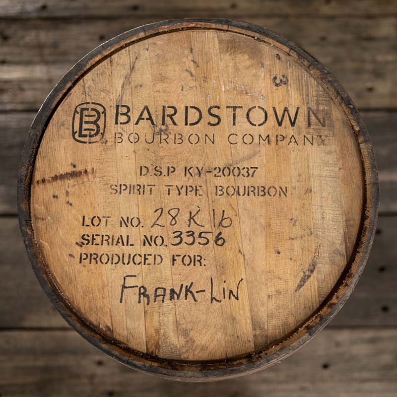 Bardstown Bourbon Barrel - Fresh Dumped, Once Used with distillery markings