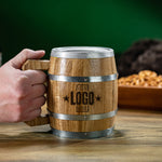 Barrel Mug with Your Logo Here example engraving
