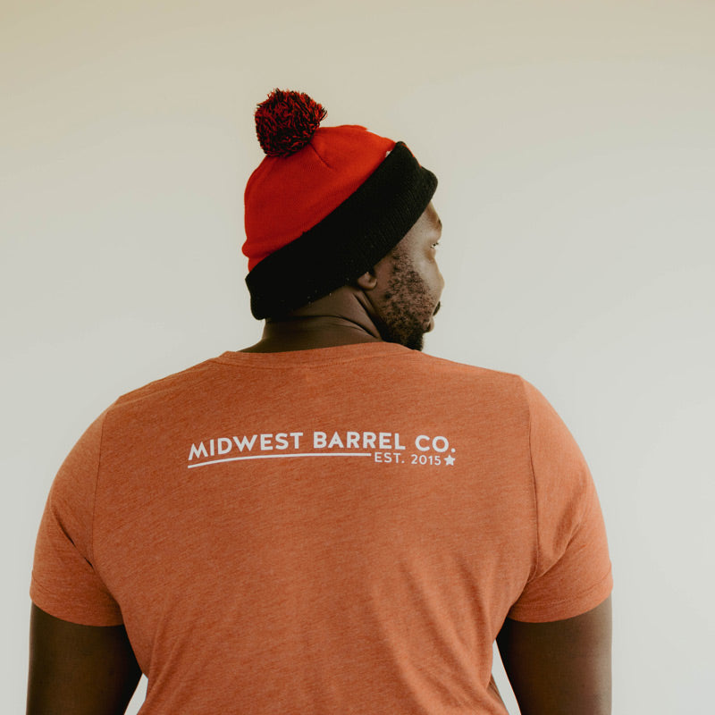 Beer, Bourbon & Brisket Short Sleeve T-Shirt in Burnt Orange