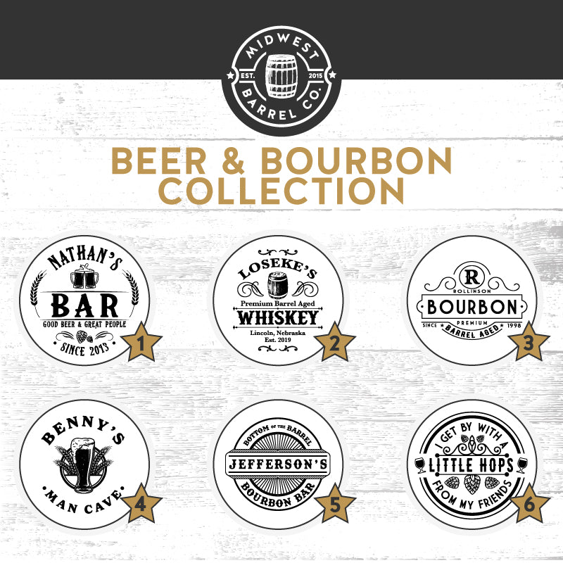 Beer & Bourbon design collection options