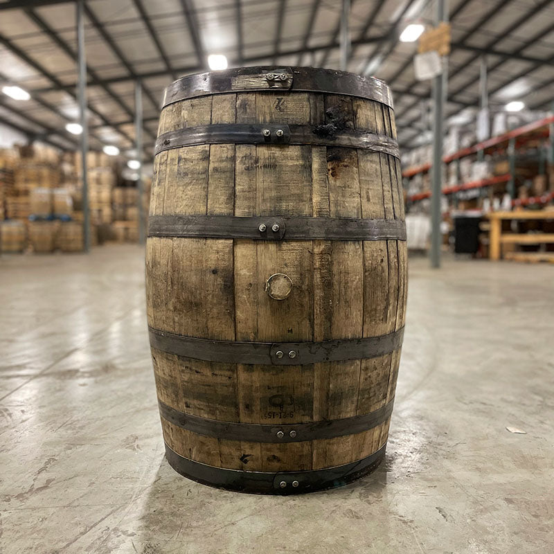 Side of a WL Weller Bourbon Barrel