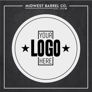 
                  
                    Your Logo Here example design for a laser engraved barrel head
                  
                