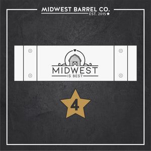 
                  
                    Personalized engraved barrel stave your state option 4 with barn design and words midwest is best
                  
                
