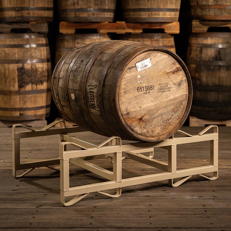 
                  
                    Furniture / Decoration Grade Whiskey Barrel - Grade A on rack
                  
                