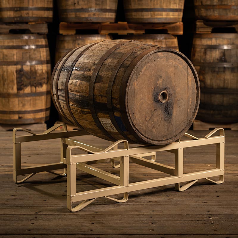 Furniture/Decoration Grade Whiskey Barrel - Grade B on rack