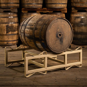 
                  
                    Furniture/Decoration Grade Whiskey Barrel - Grade B on rack
                  
                