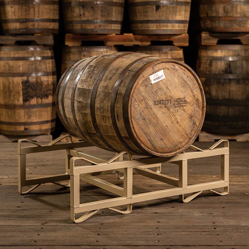 Maple Syrup Barrel (Ex-Bourbon) - Fresh Dumped on rack