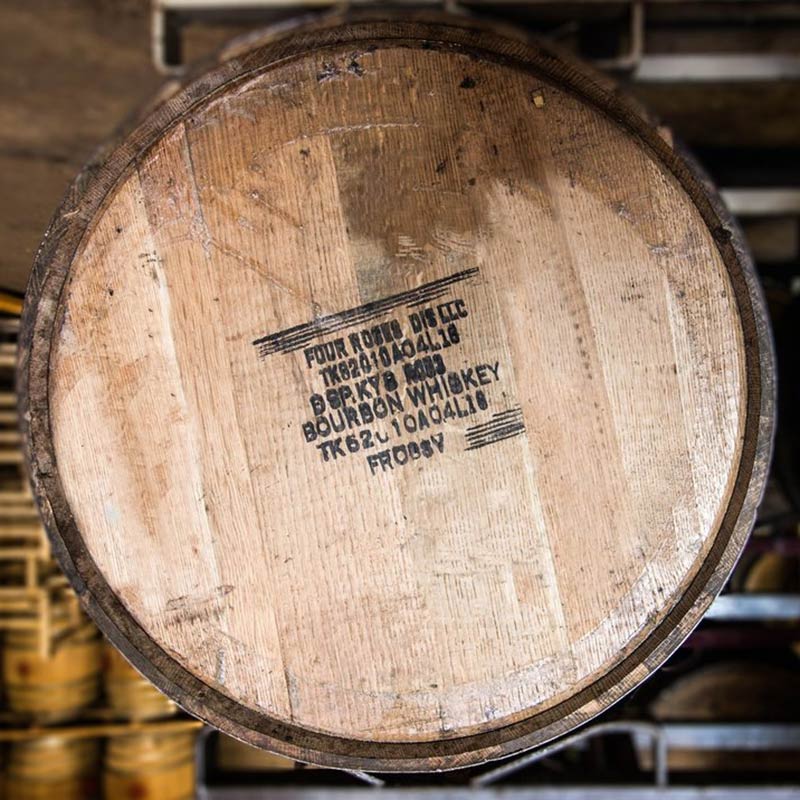 Four Roses Bourbon Barrel - Fresh Dumped, Once Used with markings