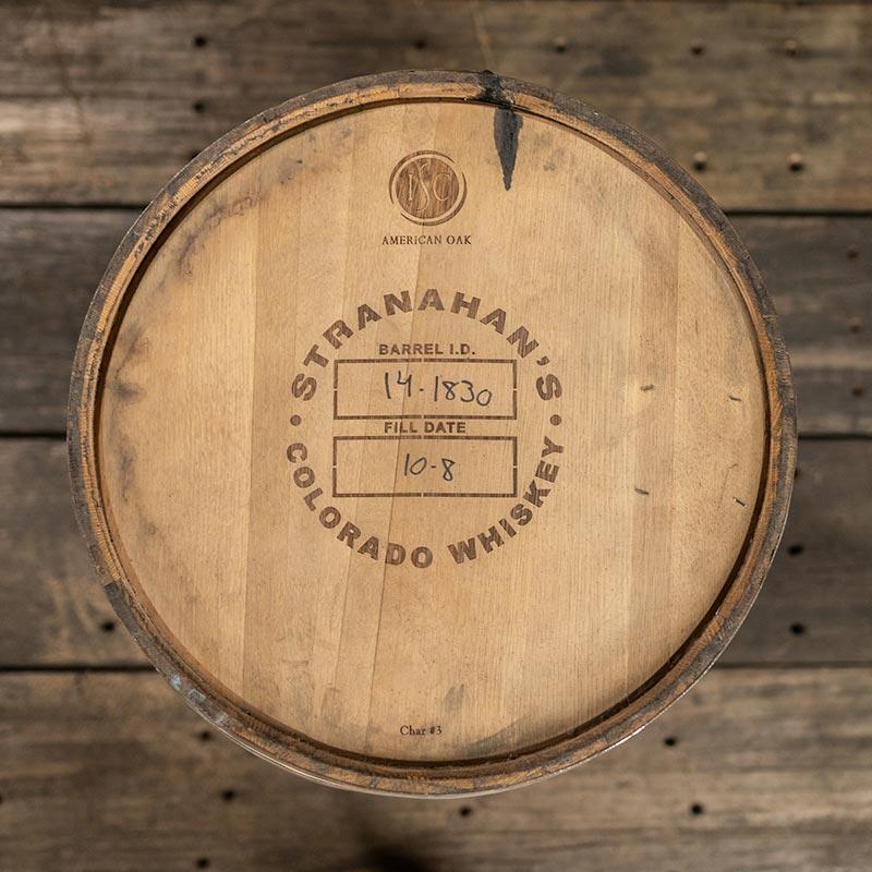 Stranahan's Whiskey Barrel - Fresh Dumped, Once Used with distillery markings