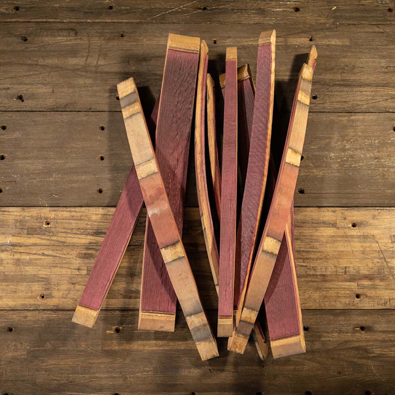 Red Wine Barrel Staves - Set of 10